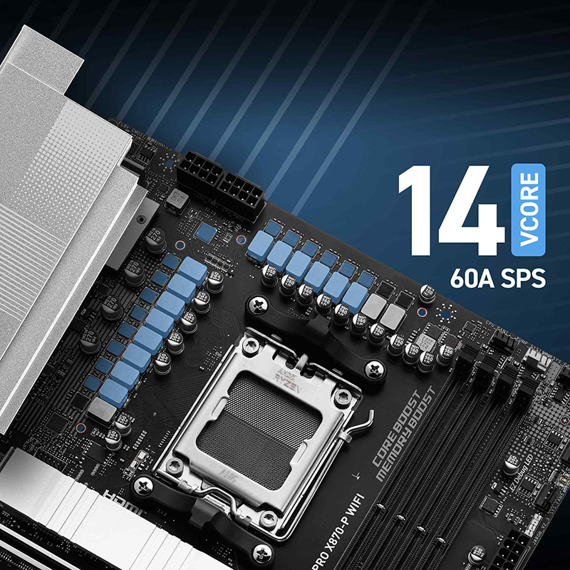 MSI PRO X870-P WIFI ATX AM5 Motherboard, USB 4.0, 4x SATA 6Gb/s